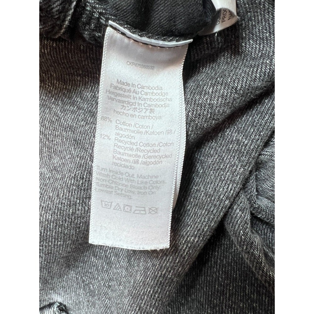 Madewell Low Slung Cargo Jeans Wide Straight Leg Black Wash Utility Denim Sz 26 - Picture 9 of 9
